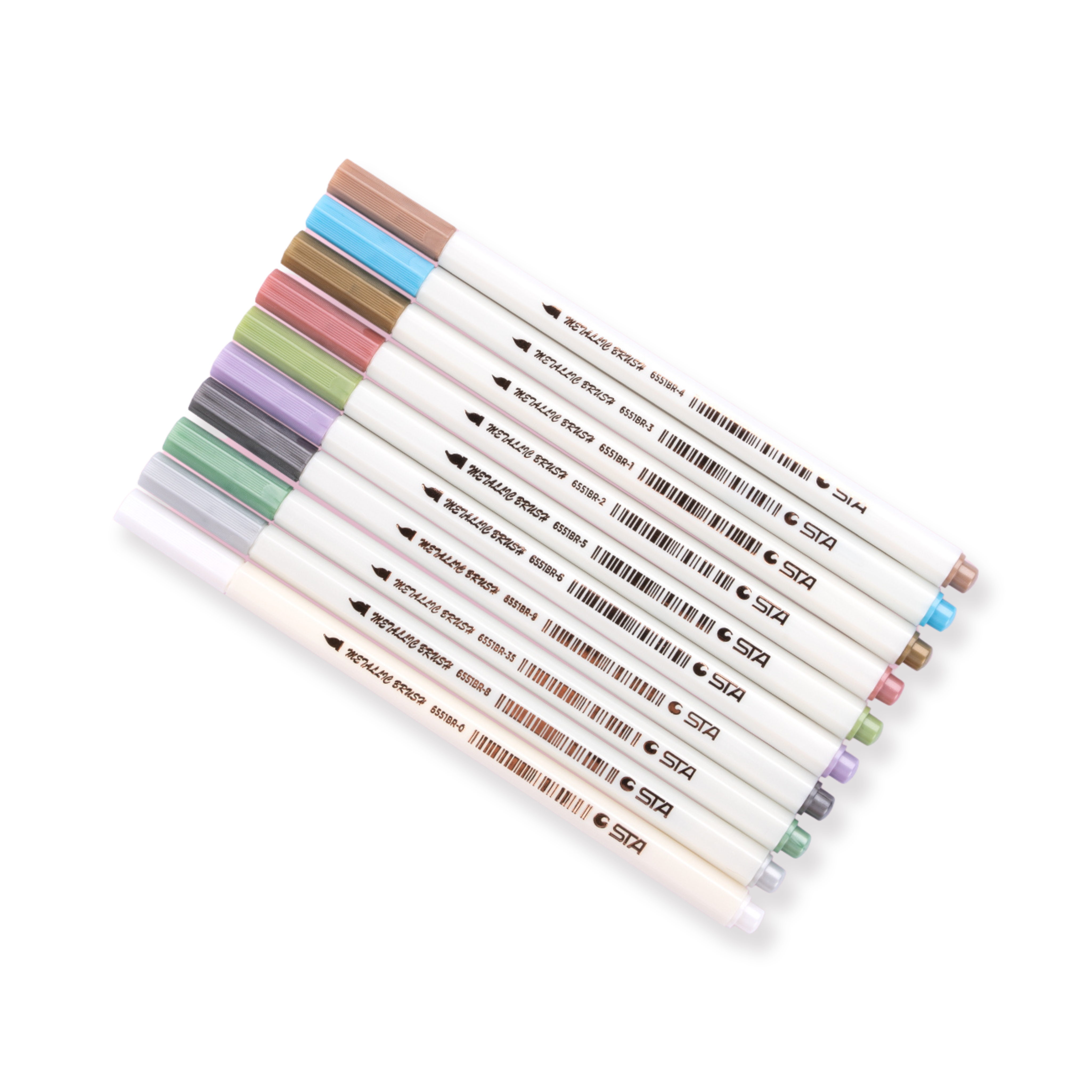 Metallic Calligraphy Brush Pen (Set of 10)