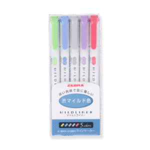 Zebra Mildliner Double-Sided Highlighter Set - Fine / Bold - Soft Mild Set